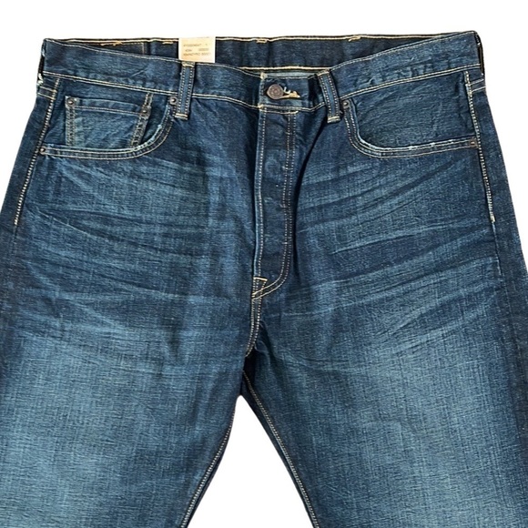 Levi’s Men’s Original Fit 501 Button Fly Straight Jeans Size 38 Dark Wash NEW - Picture 2 of 10